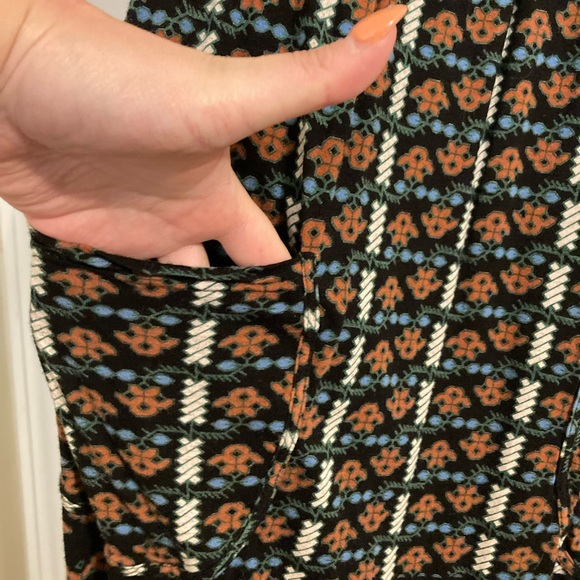 Manoush Tie-Waist Bohemian Vintage Cottagecore Whimsigoth Boho Deer Print Dress - Picture 9 of 11